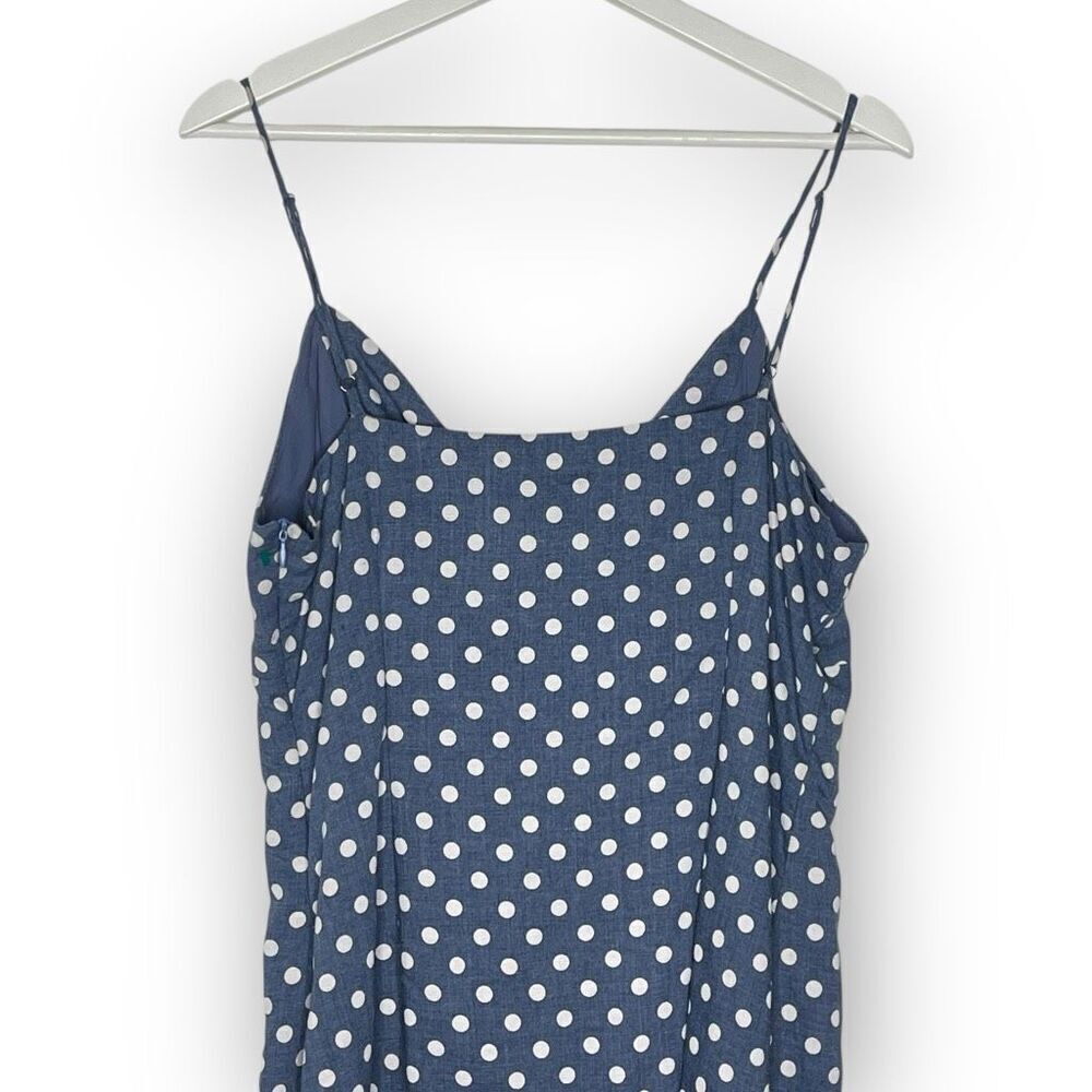 Paper Crane Polka Dot Bodycon Mini Dress Blue White Pin-Up Retro Women's Large - Picture 5 of 9